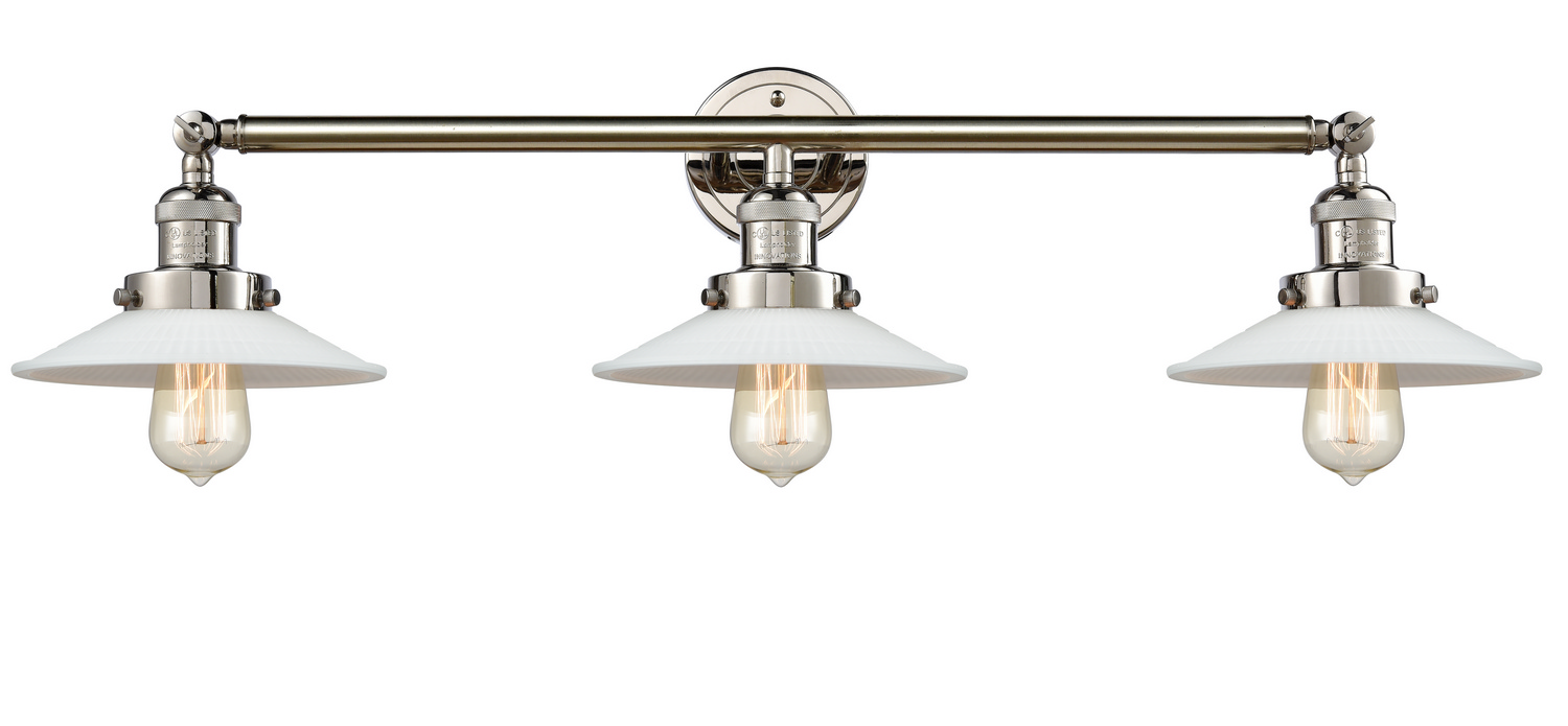 Three Light Bath Vanity by Innovations - Franklin Restoration Collection, Polished Nickel Finish - 205-PN-G1