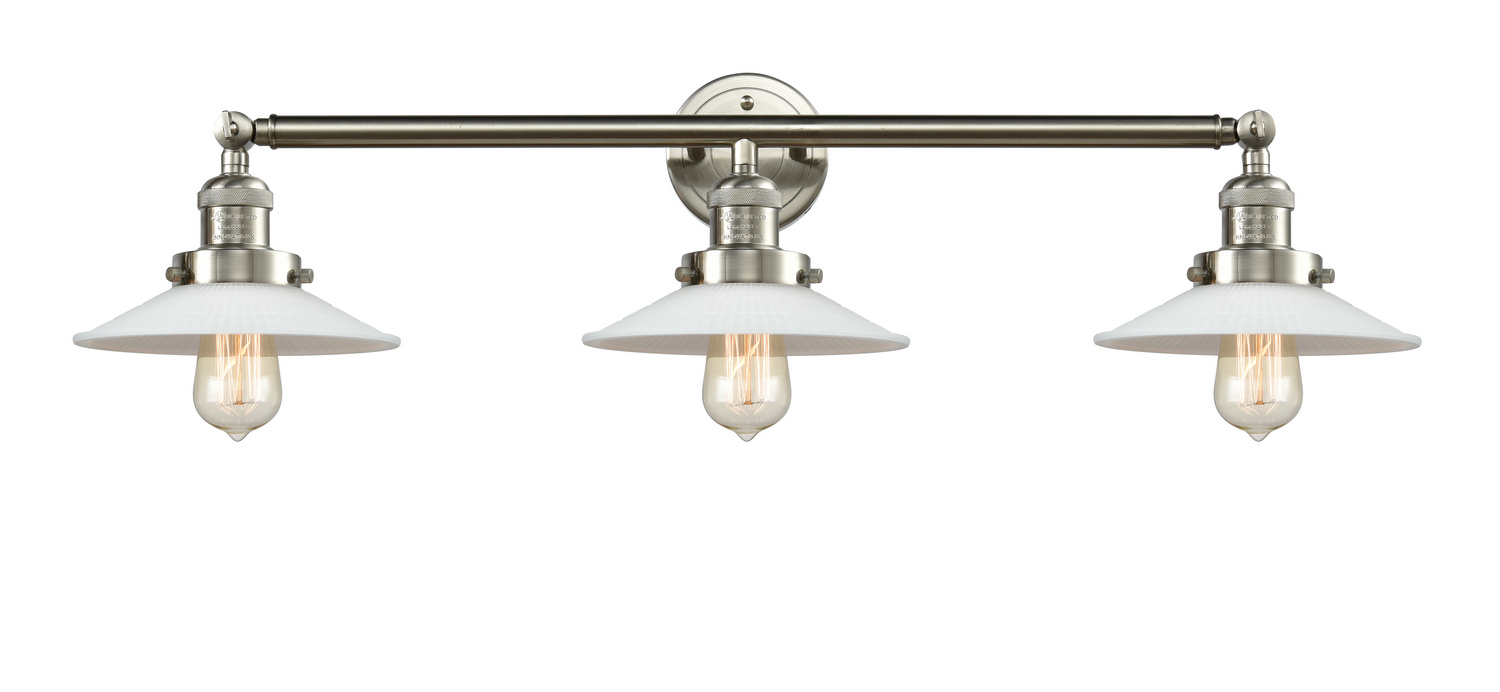 Three Light Bath Vanity by Innovations - Franklin Restoration Collection, Brushed Satin Nickel Finish - 205-SN-G1