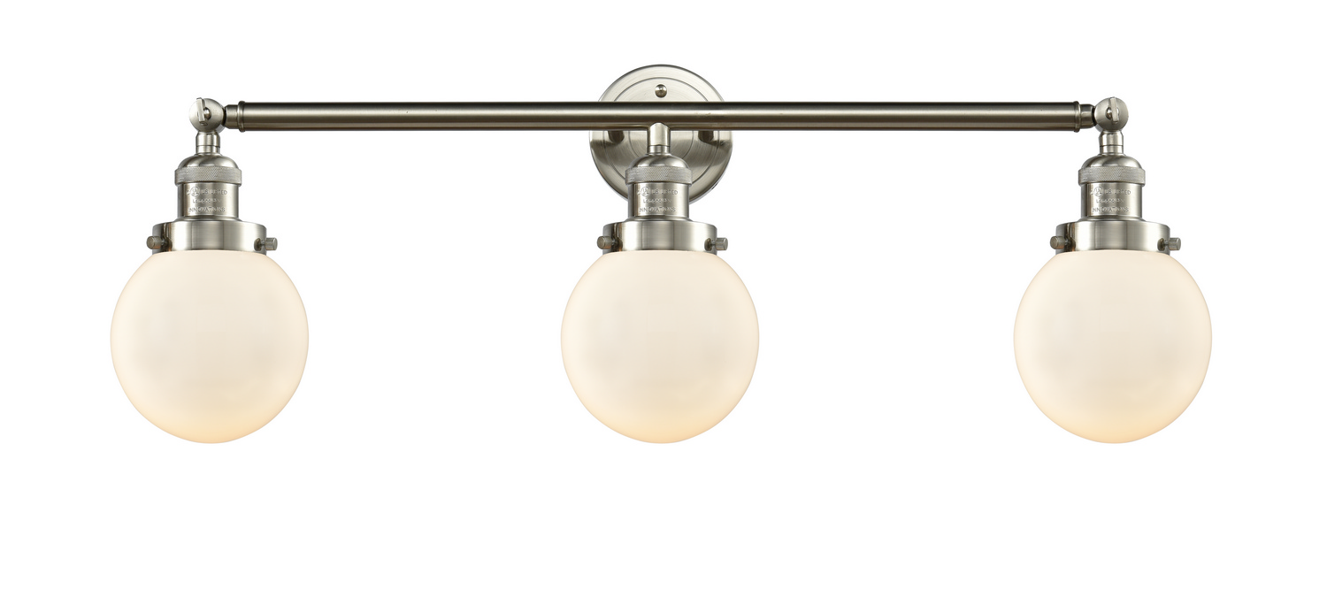 LED Bath Vanity by Innovations - Franklin Restoration Collection, Brushed Satin Nickel Finish - 205-SN-G201-6-LED