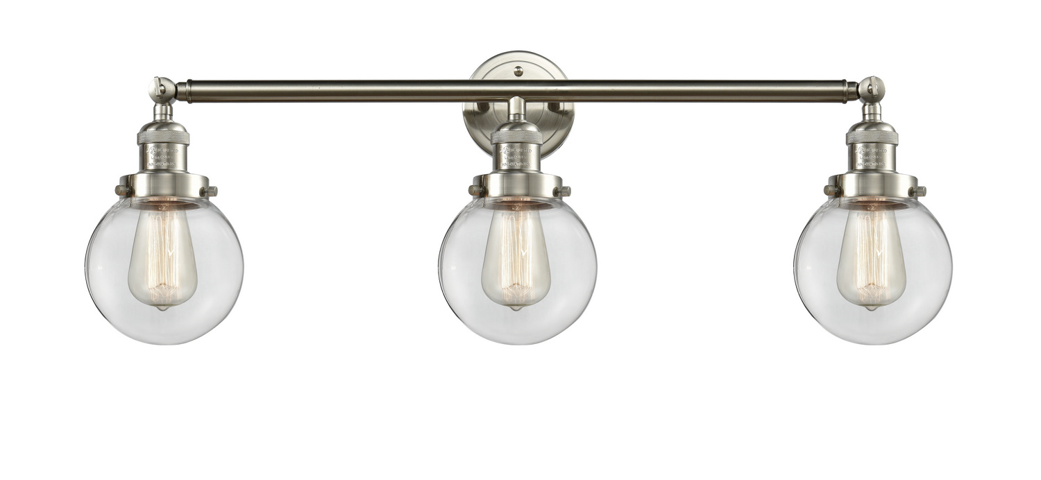 LED Bath Vanity by Innovations - Franklin Restoration Collection, Brushed Satin Nickel Finish - 205-SN-G202-6-LED