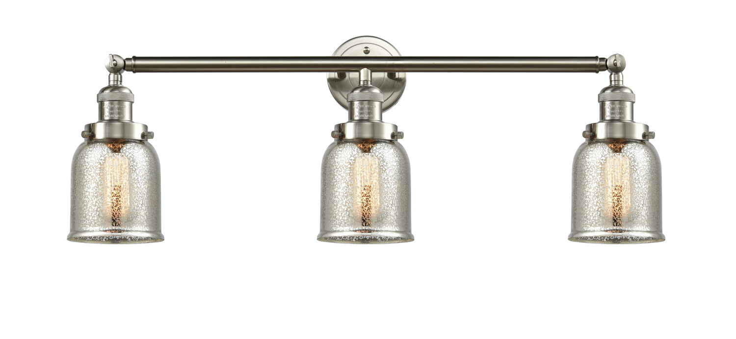 Three Light Bath Vanity by Innovations - Franklin Restoration Collection, Brushed Satin Nickel Finish - 205-SN-G58
