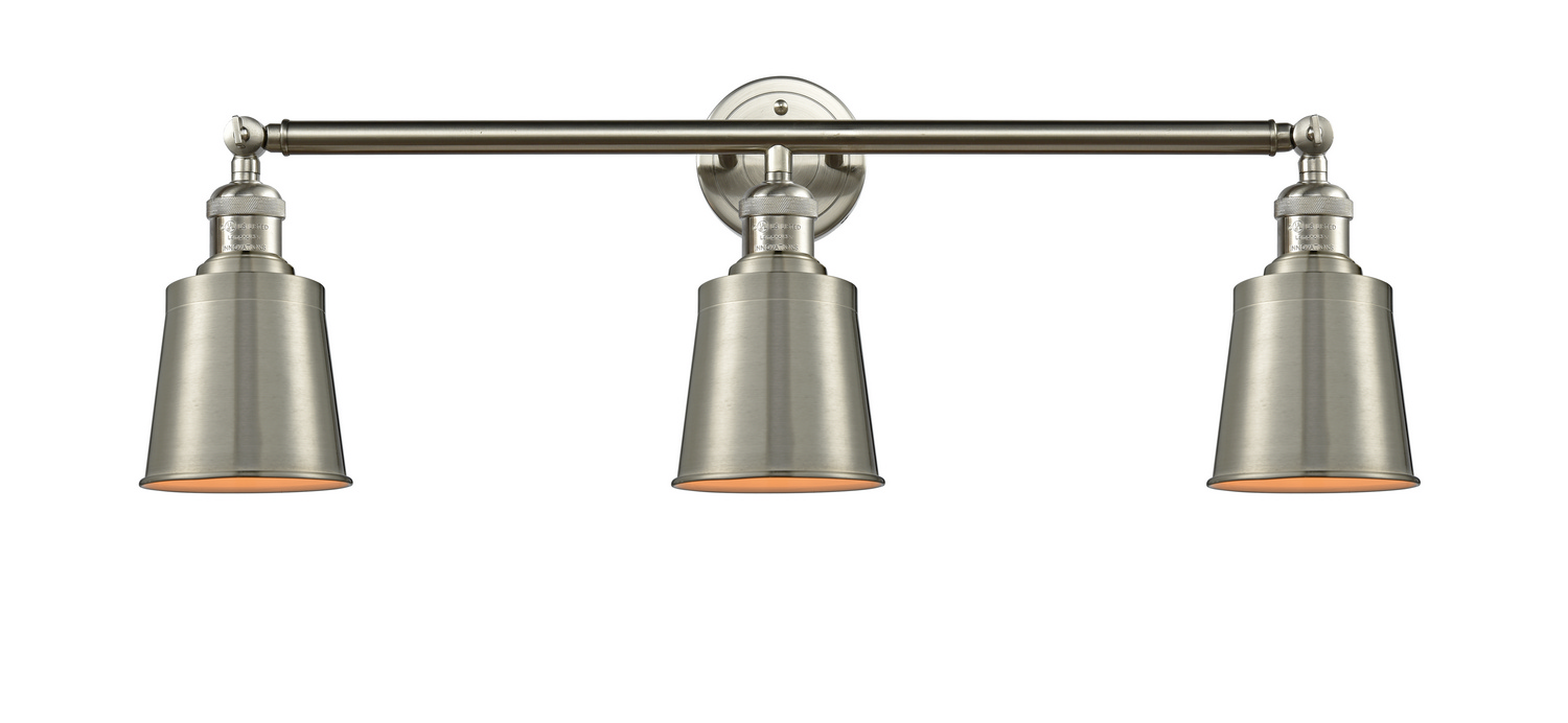 LED Bath Vanity by Innovations - Franklin Restoration Collection, Brushed Satin Nickel Finish - 205-SN-M9-SN-LED