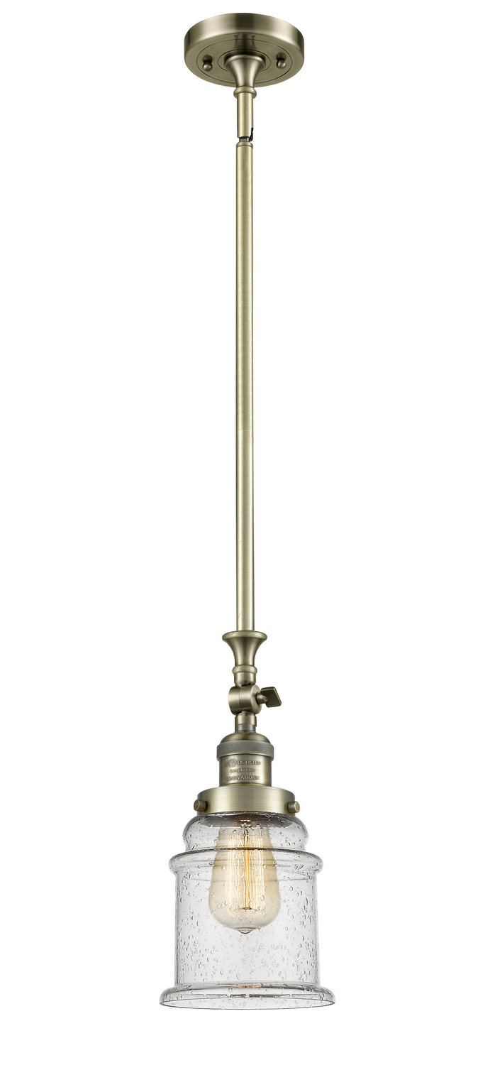 LED Mini Pendant by Innovations - Franklin Restoration Collection, Antique Brass Finish - 206-AB-G184-LED