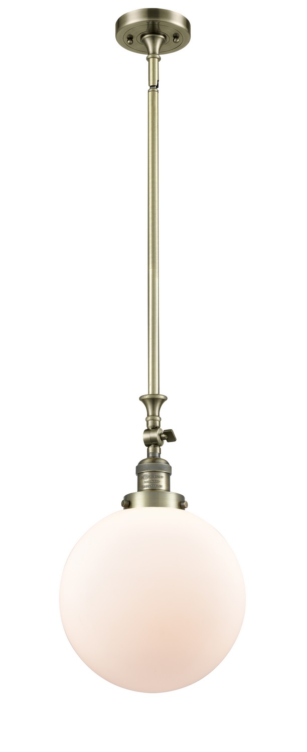 LED Mini Pendant by Innovations - Franklin Restoration Collection, Antique Brass Finish - 206-AB-G201-10-LED