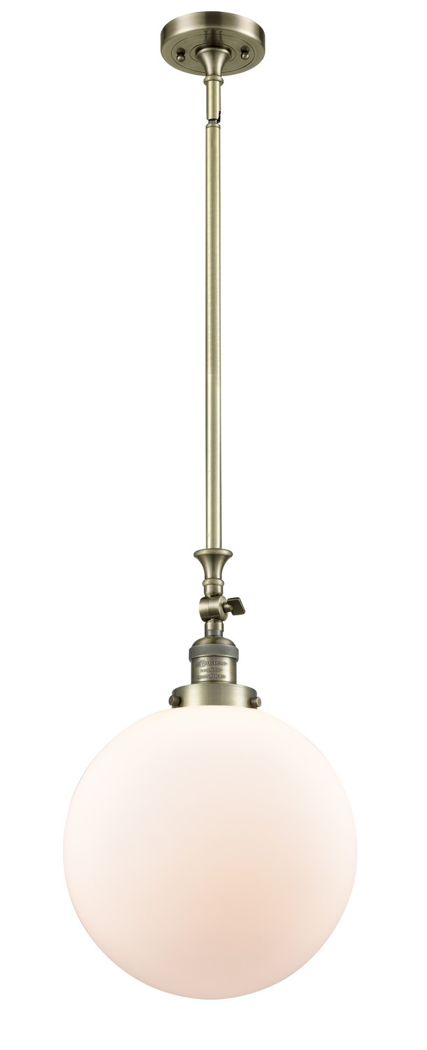 LED Mini Pendant by Innovations - Franklin Restoration Collection, Antique Brass Finish - 206-AB-G201-12-LED
