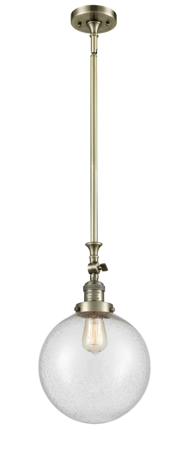 LED Mini Pendant by Innovations - Franklin Restoration Collection, Antique Brass Finish - 206-AB-G204-10-LED
