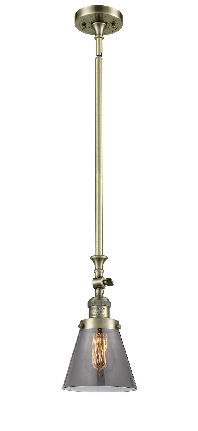 LED Mini Pendant by Innovations - Franklin Restoration Collection, Antique Brass Finish - 206-AB-G63-LED