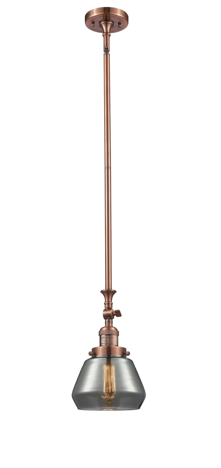 LED Mini Pendant by Innovations - Franklin Restoration Collection, Antique Copper Finish - 206-AC-G173-LED