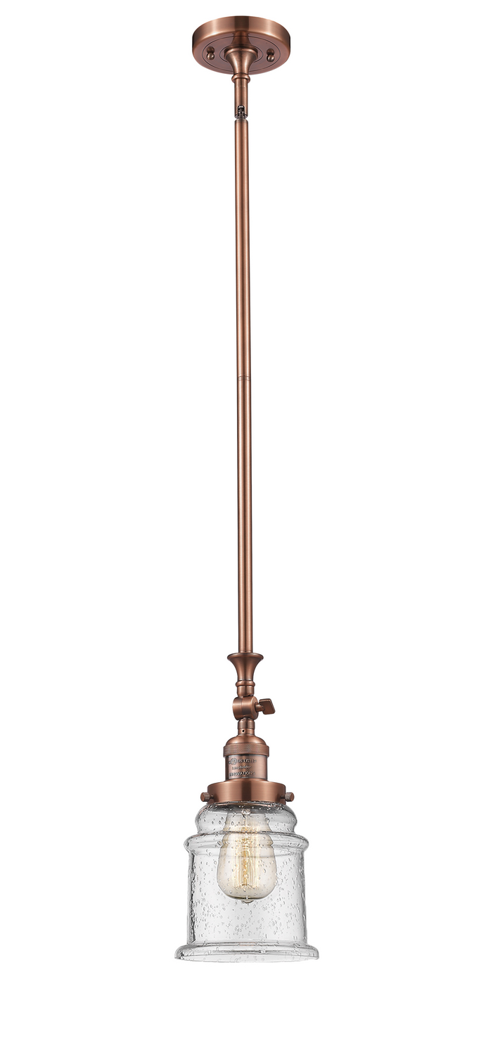 LED Mini Pendant by Innovations - Franklin Restoration Collection, Antique Copper Finish - 206-AC-G184-LED