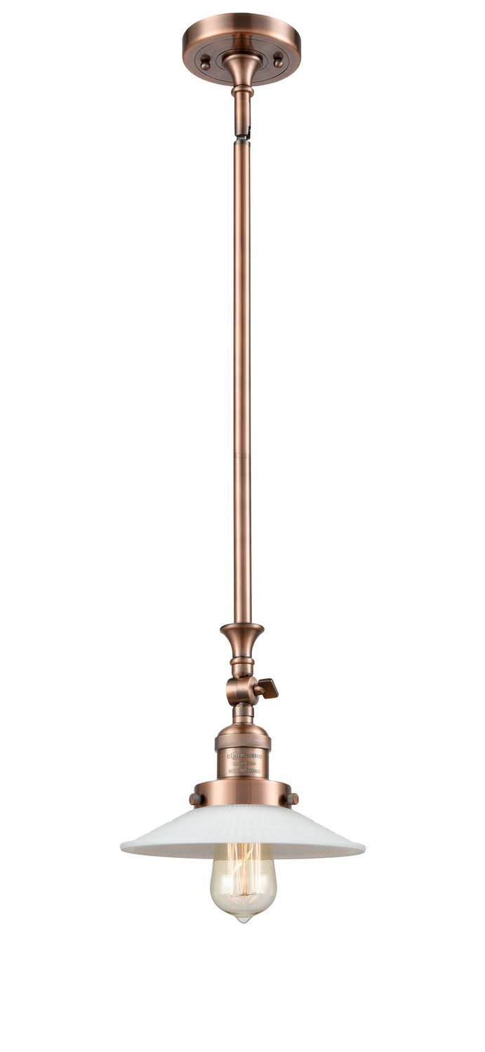 LED Mini Pendant by Innovations - Franklin Restoration Collection, Antique Copper Finish - 206-AC-G1-LED