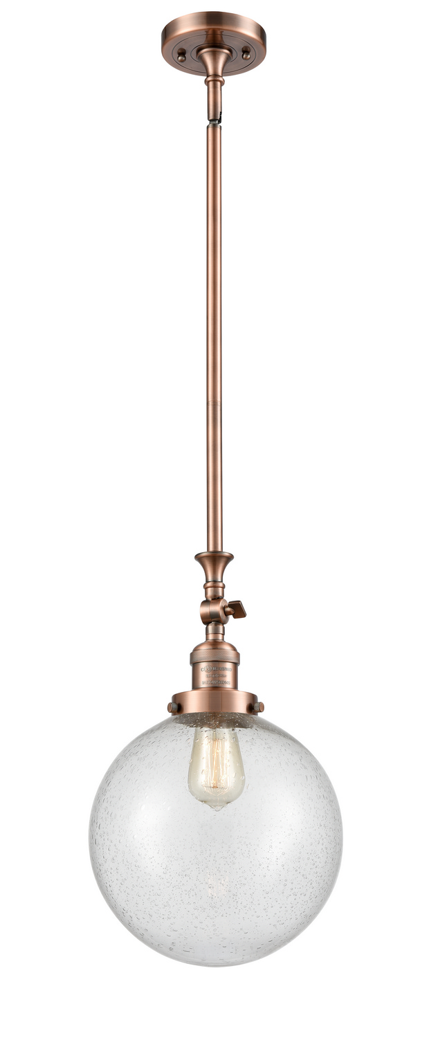One Light Mini Pendant by Innovations - Franklin Restoration Collection, Antique Copper Finish - 206-AC-G204-10