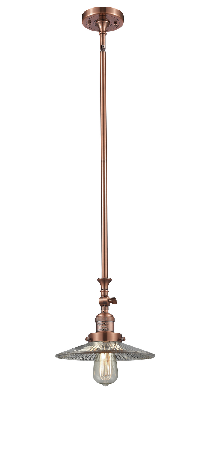 LED Mini Pendant by Innovations - Franklin Restoration Collection, Antique Copper Finish - 206-AC-G2-LED