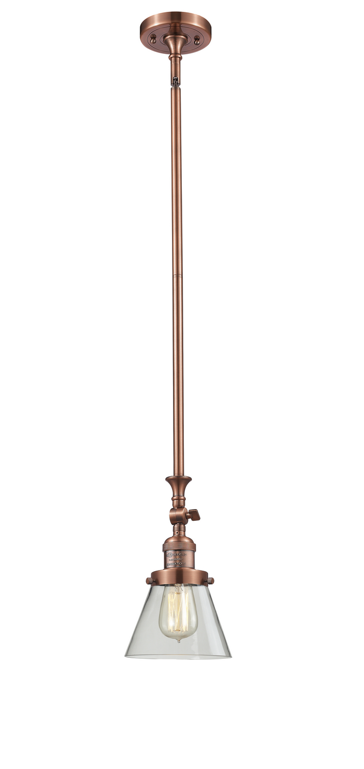 LED Mini Pendant by Innovations - Franklin Restoration Collection, Antique Copper Finish - 206-AC-G62-LED