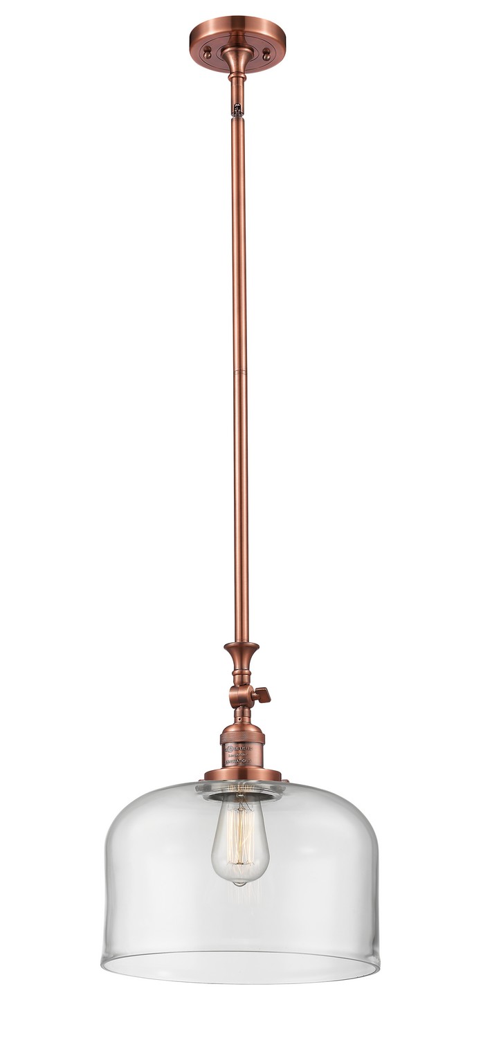 One Light Mini Pendant by Innovations - Franklin Restoration Collection, Antique Copper Finish - 206-AC-G72-L