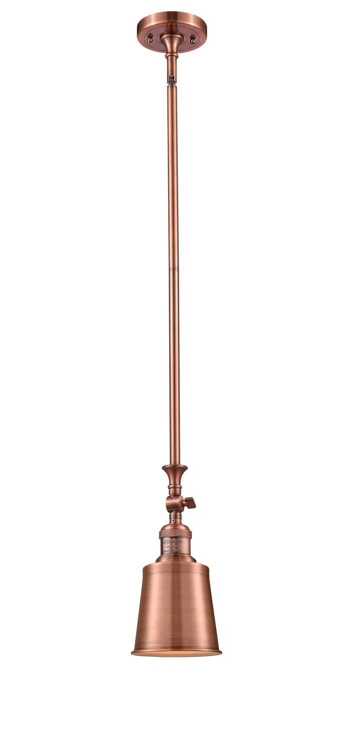One Light Mini Pendant by Innovations - Franklin Restoration Collection, Antique Copper Finish - 206-AC-M9-AC