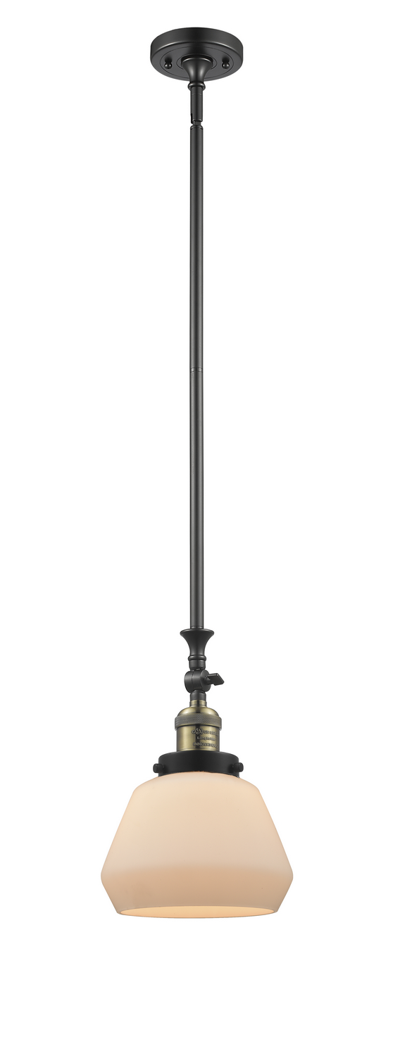 One Light Mini Pendant by Innovations - Franklin Restoration Collection, Black Antique Brass Finish - 206-BAB-G171