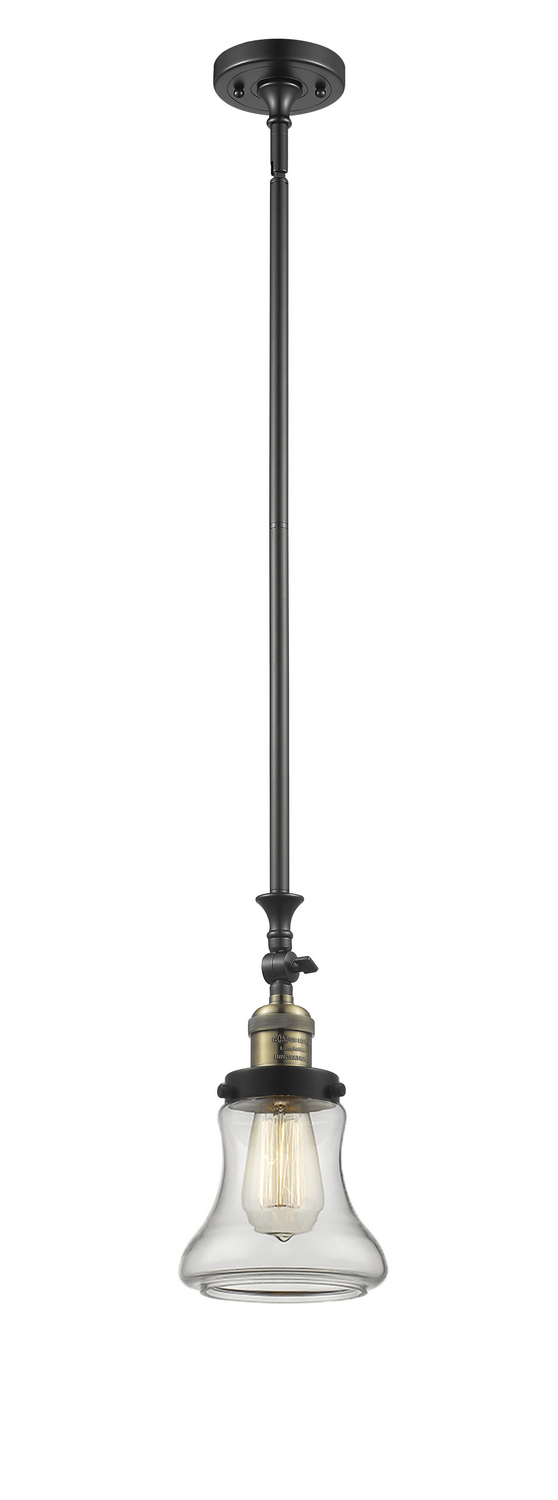 One Light Mini Pendant by Innovations - Franklin Restoration Collection, Black Antique Brass Finish - 206-BAB-G192