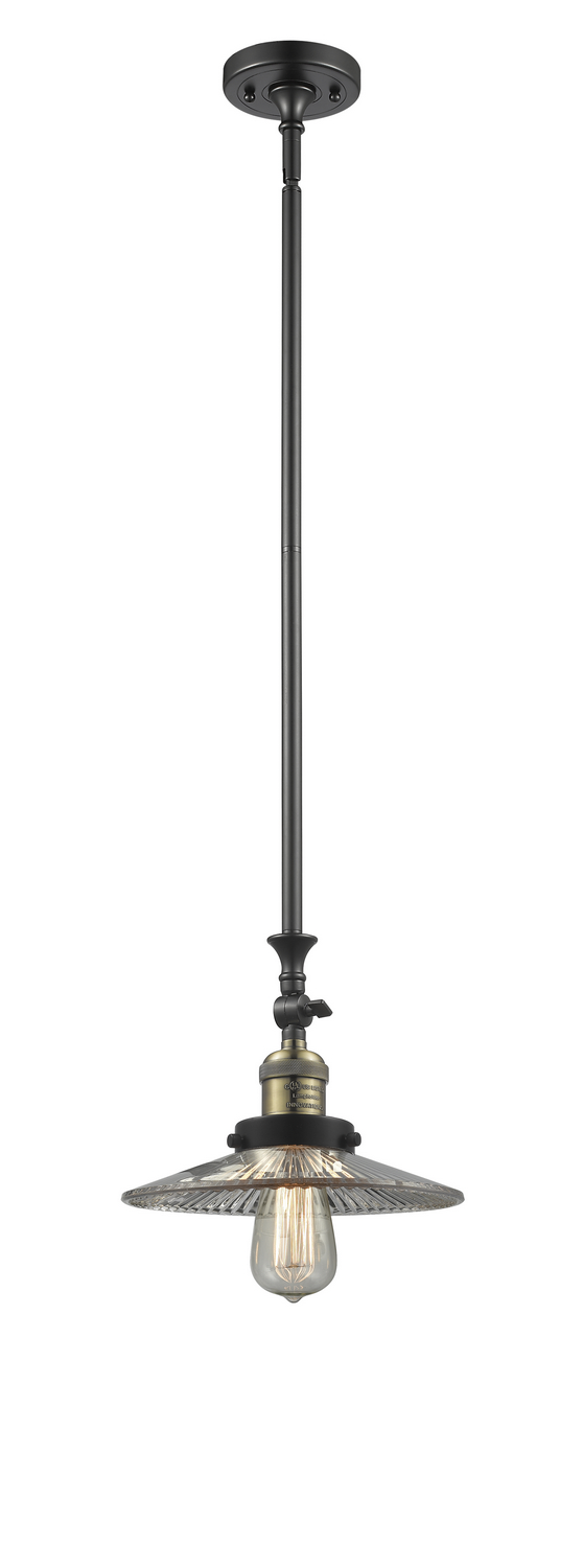 One Light Mini Pendant by Innovations - Franklin Restoration Collection, Black Antique Brass Finish - 206-BAB-G2