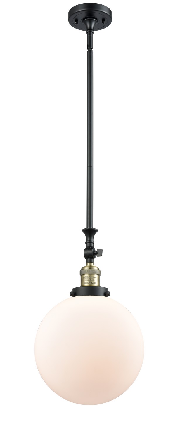 LED Mini Pendant by Innovations - Franklin Restoration Collection, Black Antique Brass Finish - 206-BAB-G201-10-LED