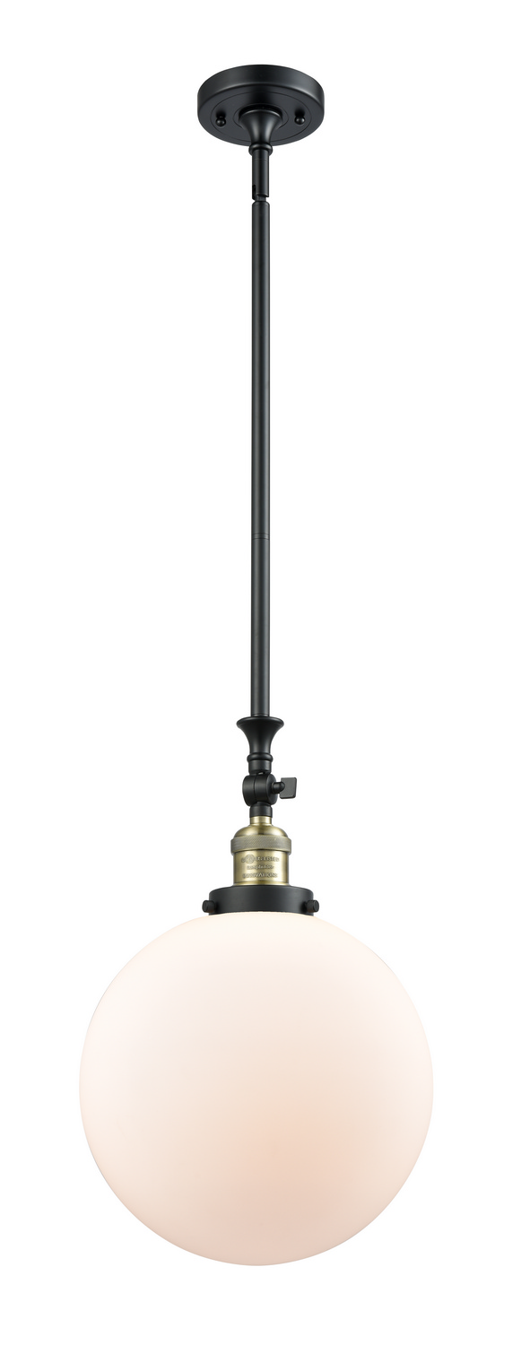 One Light Mini Pendant by Innovations - Franklin Restoration Collection, Black Antique Brass Finish - 206-BAB-G201-12