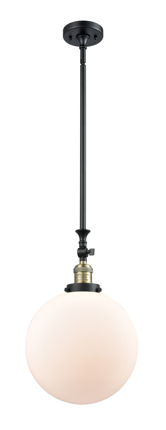 LED Mini Pendant by Innovations - Franklin Restoration Collection, Black Antique Brass Finish - 206-BAB-G201-12-LED