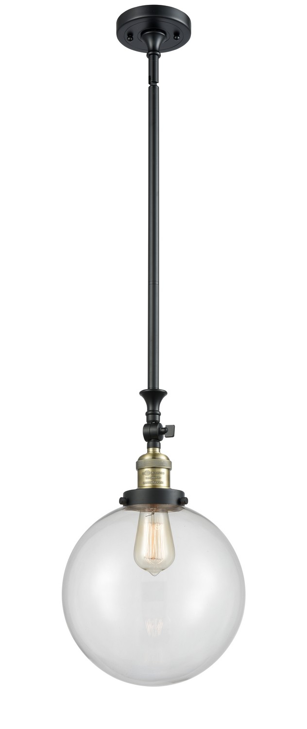 LED Mini Pendant by Innovations - Franklin Restoration Collection, Black Antique Brass Finish - 206-BAB-G202-10-LED