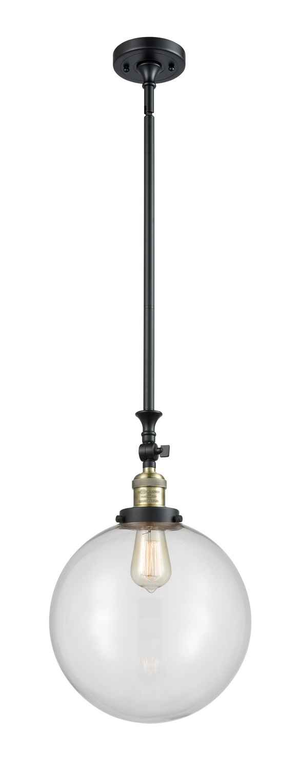 LED Mini Pendant by Innovations - Franklin Restoration Collection, Black Antique Brass Finish - 206-BAB-G202-12-LED