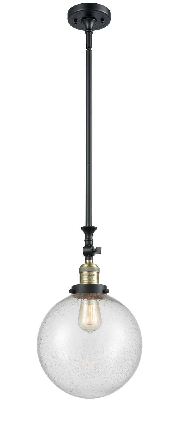 One Light Mini Pendant by Innovations - Franklin Restoration Collection, Black Antique Brass Finish - 206-BAB-G204-10