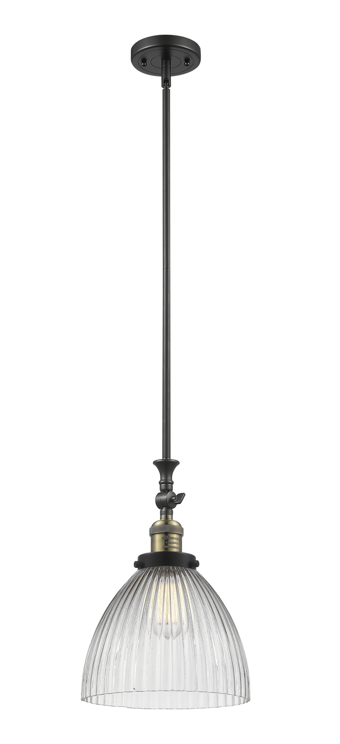 One Light Mini Pendant by Innovations - Franklin Restoration Collection, Black Antique Brass Finish - 206-BAB-G222