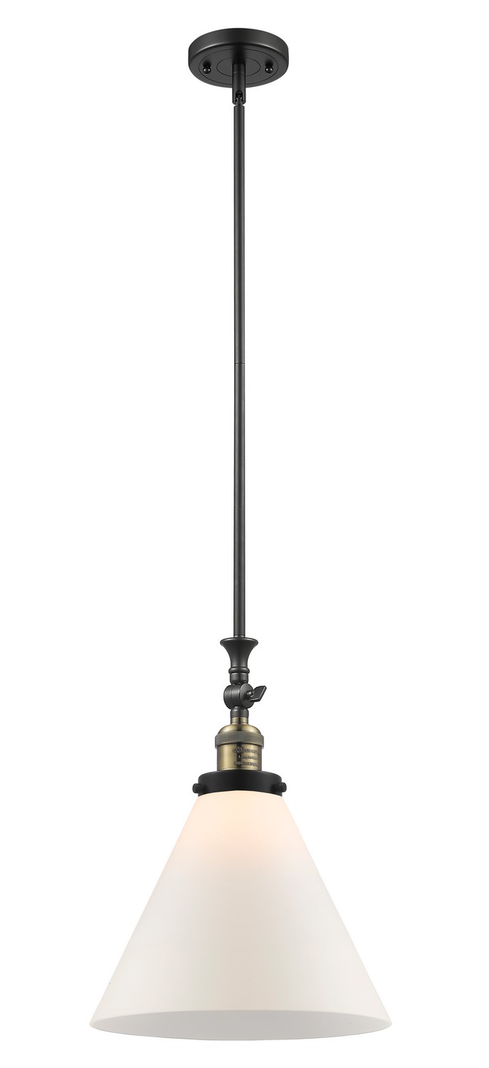One Light Mini Pendant by Innovations - Franklin Restoration Collection, Black Antique Brass Finish - 206-BAB-G41-L
