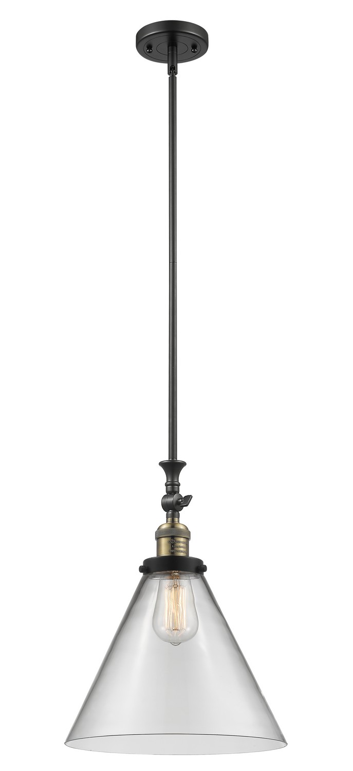 LED Mini Pendant by Innovations - Franklin Restoration Collection, Black Antique Brass Finish - 206-BAB-G42-L-LED