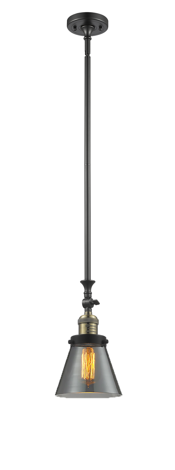LED Mini Pendant by Innovations - Franklin Restoration Collection, Black Antique Brass Finish - 206-BAB-G63-LED
