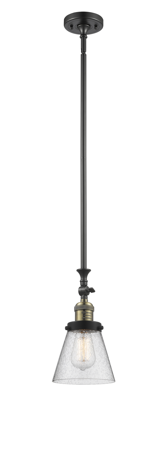 LED Mini Pendant by Innovations - Franklin Restoration Collection, Black Antique Brass Finish - 206-BAB-G64-LED