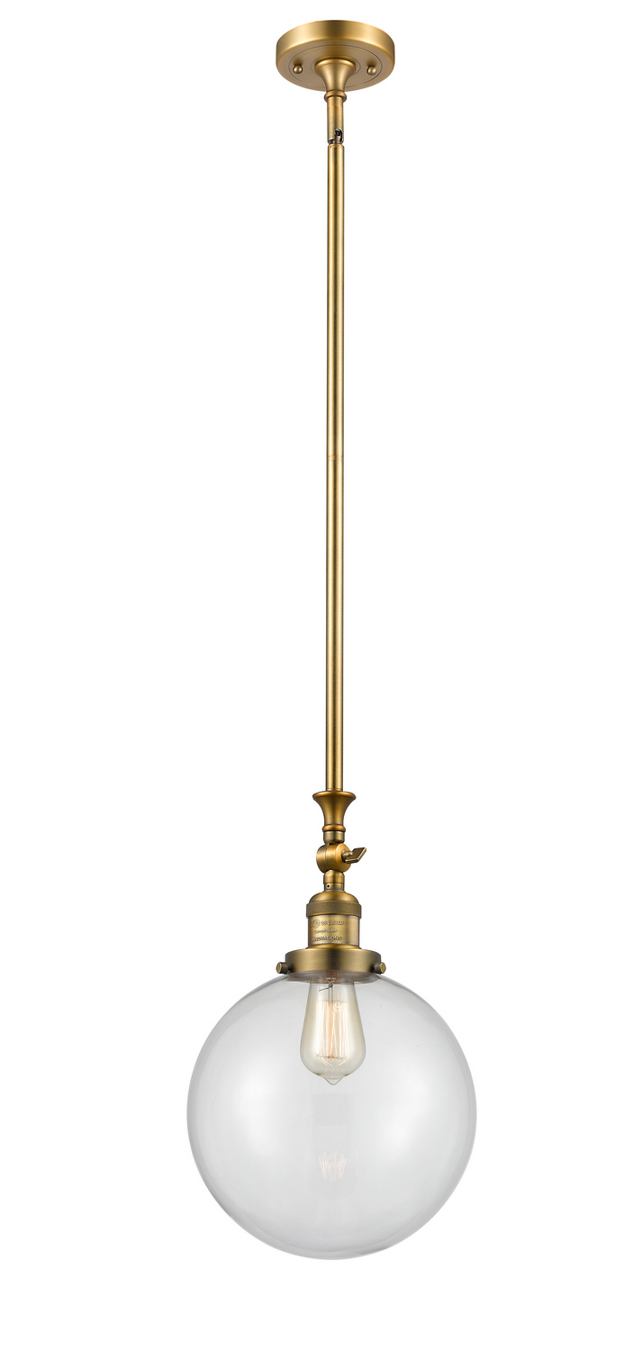 One Light Mini Pendant by Innovations - Franklin Restoration Collection, Brushed Brass Finish - 206-BB-G202-10