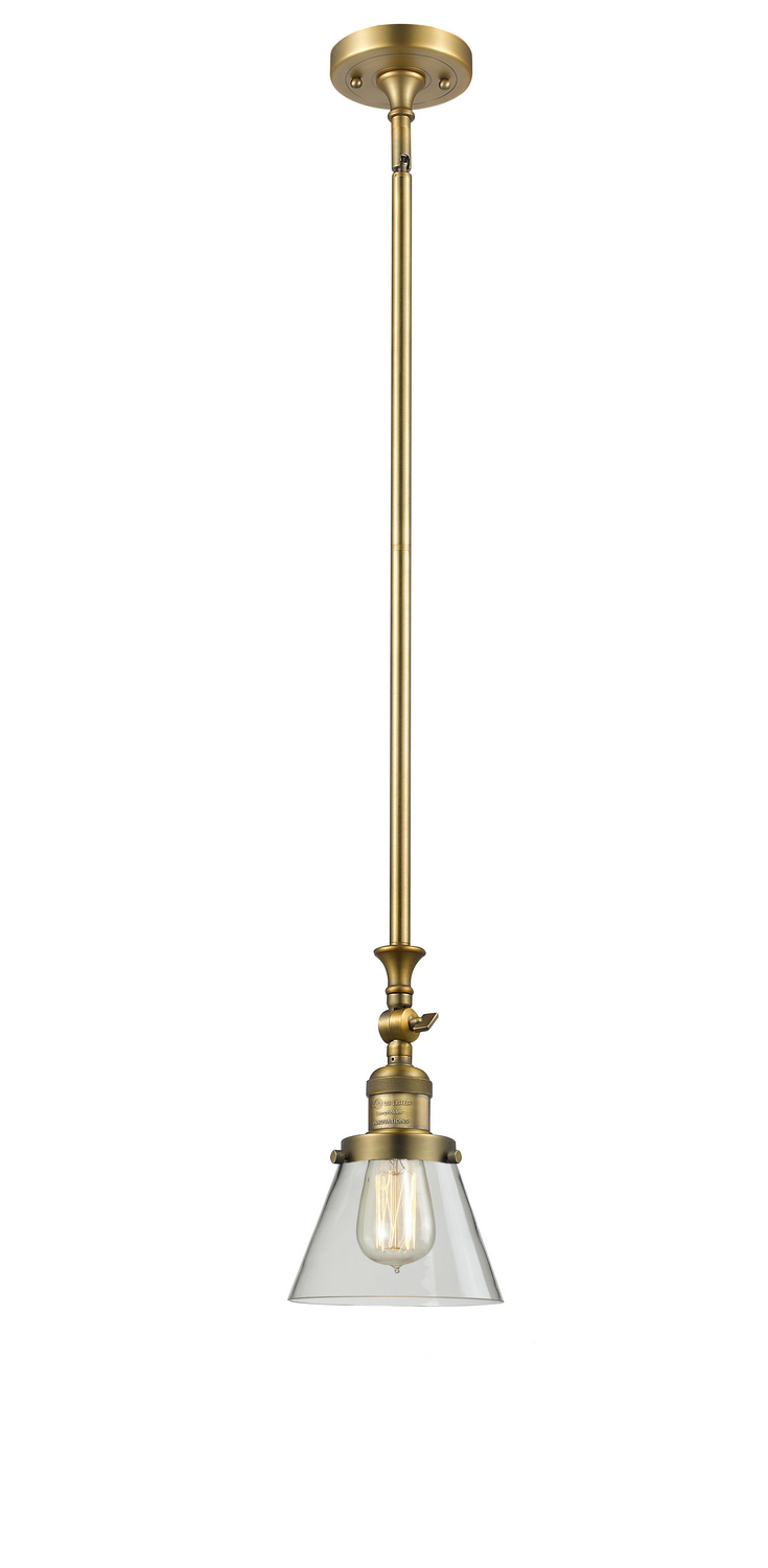 LED Mini Pendant by Innovations - Franklin Restoration Collection, Brushed Brass Finish - 206-BB-G62-LED