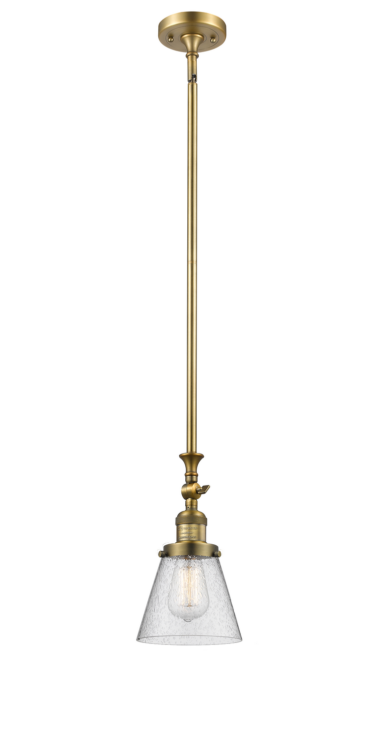 LED Mini Pendant by Innovations - Franklin Restoration Collection, Brushed Brass Finish - 206-BB-G64-LED
