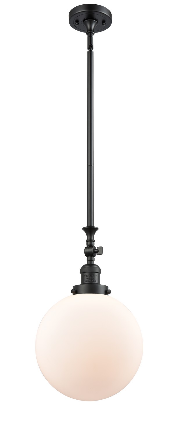 LED Mini Pendant by Innovations - Franklin Restoration Collection, Matte Black Finish - 206-BK-G201-10-LED