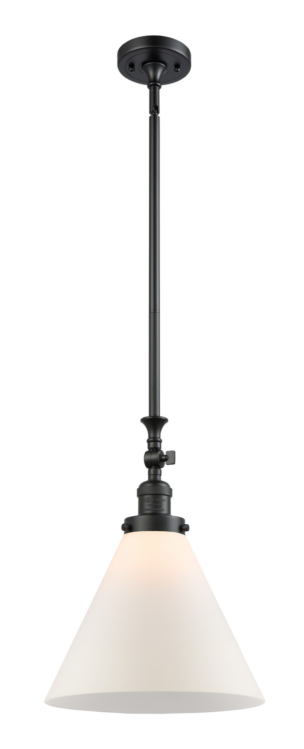 LED Mini Pendant by Innovations - Franklin Restoration Collection, Matte Black Finish - 206-BK-G41-L-LED