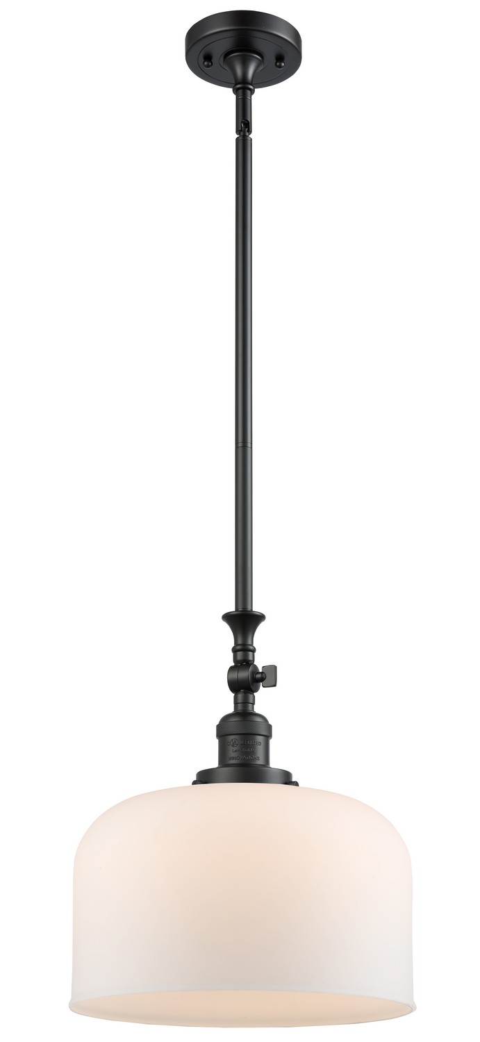 One Light Mini Pendant by Innovations - Franklin Restoration Collection, Matte Black Finish - 206-BK-G71-L