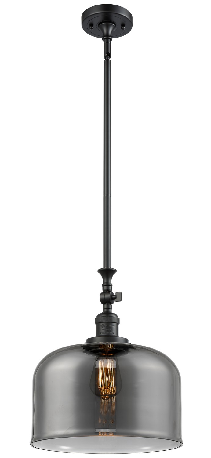 One Light Mini Pendant by Innovations - Franklin Restoration Collection, Matte Black Finish - 206-BK-G73-L