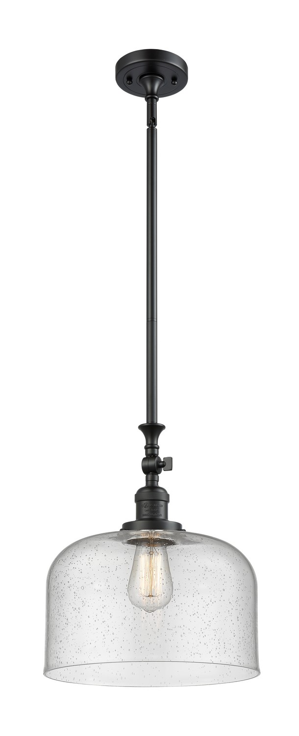 One Light Mini Pendant by Innovations - Franklin Restoration Collection, Matte Black Finish - 206-BK-G74-L