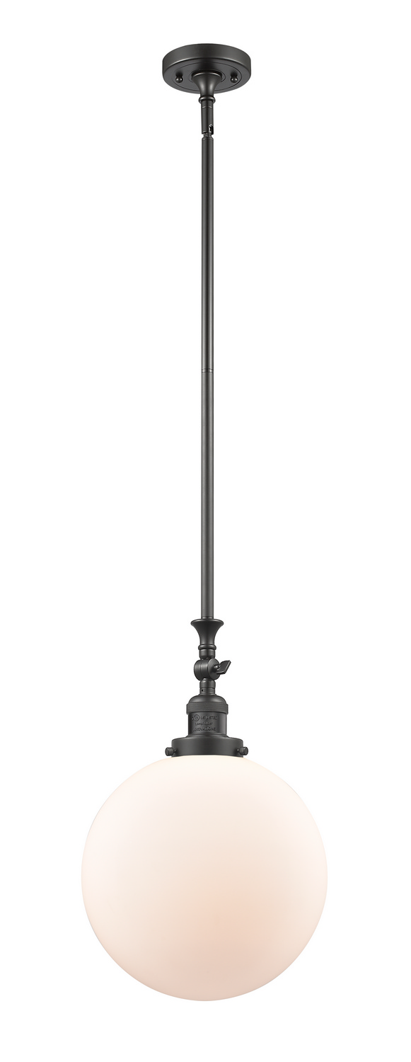 One Light Mini Pendant by Innovations - Franklin Restoration Collection, Oil Rubbed Bronze Finish - 206-OB-G201-12
