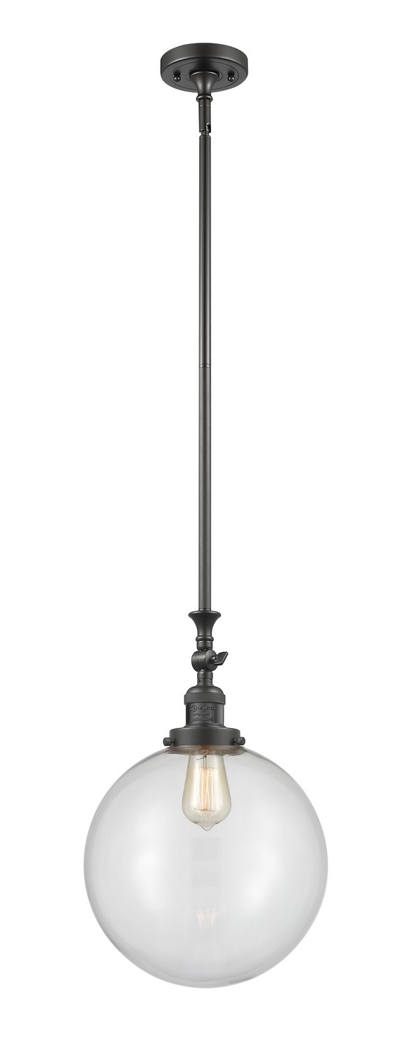 LED Mini Pendant by Innovations - Franklin Restoration Collection, Oil Rubbed Bronze Finish - 206-OB-G202-12-LED