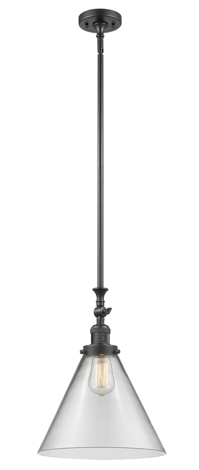 One Light Mini Pendant by Innovations - Franklin Restoration Collection, Oil Rubbed Bronze Finish - 206-OB-G42-L