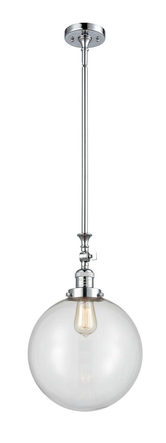 One Light Mini Pendant by Innovations - Franklin Restoration Collection, Polished Chrome Finish - 206-PC-G202-12