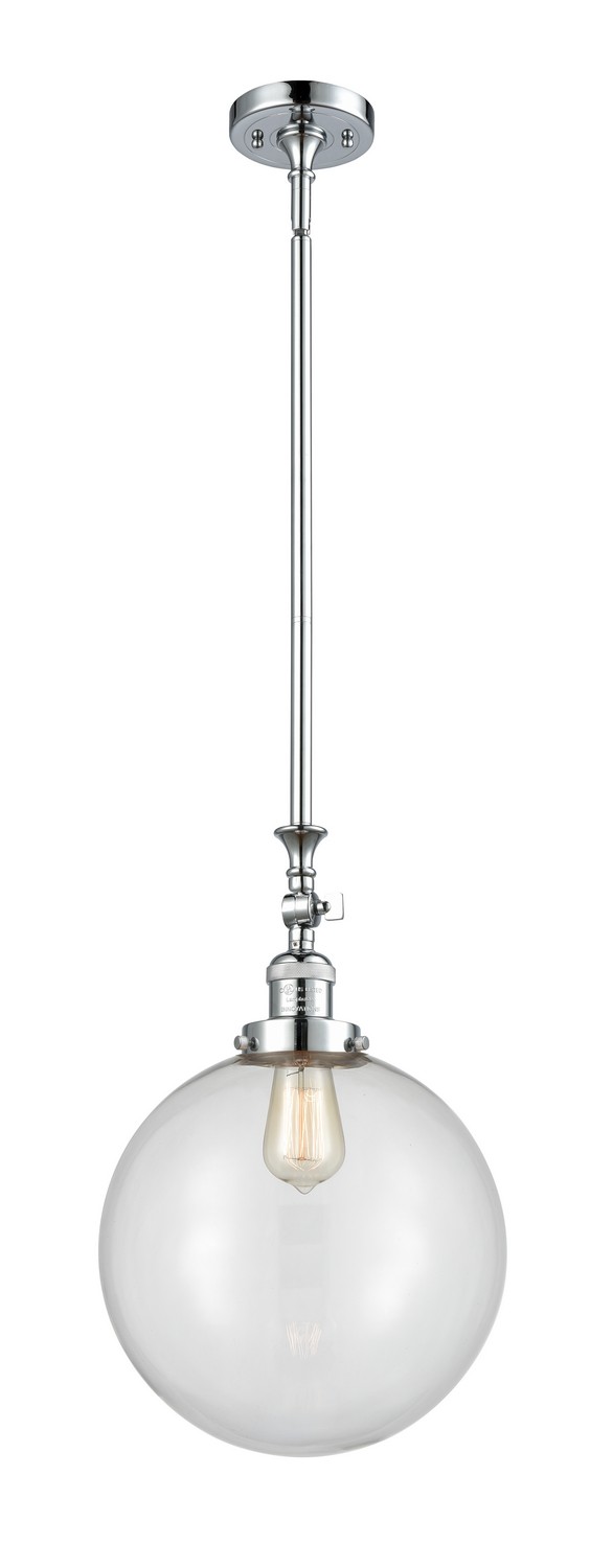 LED Mini Pendant by Innovations - Franklin Restoration Collection, Polished Chrome Finish - 206-PC-G202-12-LED