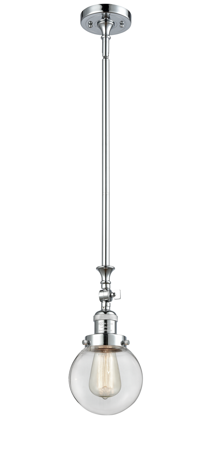 LED Mini Pendant by Innovations - Franklin Restoration Collection, Polished Chrome Finish - 206-PC-G202-6-LED