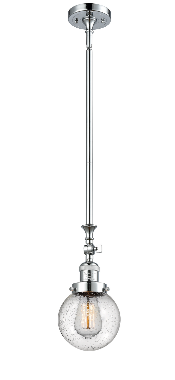 LED Mini Pendant by Innovations - Franklin Restoration Collection, Polished Chrome Finish - 206-PC-G204-6-LED