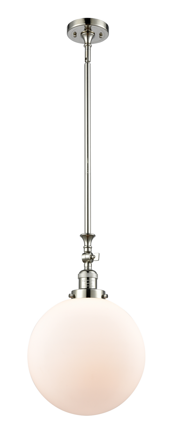 One Light Mini Pendant by Innovations - Franklin Restoration Collection, Polished Nickel Finish - 206-PN-G201-12