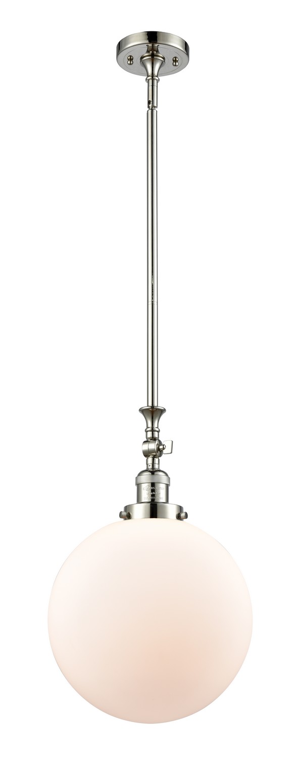 LED Mini Pendant by Innovations - Franklin Restoration Collection, Polished Nickel Finish - 206-PN-G201-12-LED